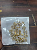 Elegant Gold-Plated CZ Choker Set with Matching Earrings