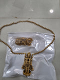 Antique Gold Lord Balaji Long Haram Set