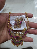 Antique Gold Peacock Kemp Pendant Set