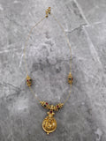 Delicate Gold Lakshmi Coin Pendant Chain