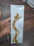 Antique Gold Matte Finish Jasmine Bud Long Necklace / Haram with Matching Earrings
