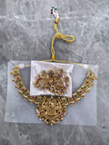 Antique Gold Lakshmi Temple Choker Necklace Set